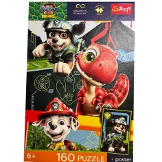 Paw Patrol Film o dinozavrih 160-delni UFT puzzle s posterjem - Trefl