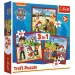 Paw Patrol: Srečni kužki 3 v 1 puzzle - Trefl