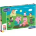 Peppa prašiček Veselo skakanje po lužah 104-delni maxi puzzle – Clementoni slika 1