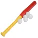 Rdeči plastični baseball kij set z žogami 56 cm