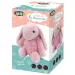 Roza projekcijski plišasti zajček 25x27x19cm