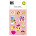 Set samolepilnih nalepk na listu 8 x 12 cm Smiley 5 kosov