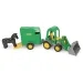 Traktor z nakladalnikom s prikolico za konje 41cm - Wader