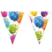 Trikotna dekorativna zastava s sijočimi baloni