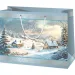 Vesel božič snežna pokrajina vzor velika darilna torba 26x13x33cm