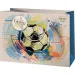 Zelena trava nogometna žoga vzorčasta premium velika darilna torba 26x13x33cm